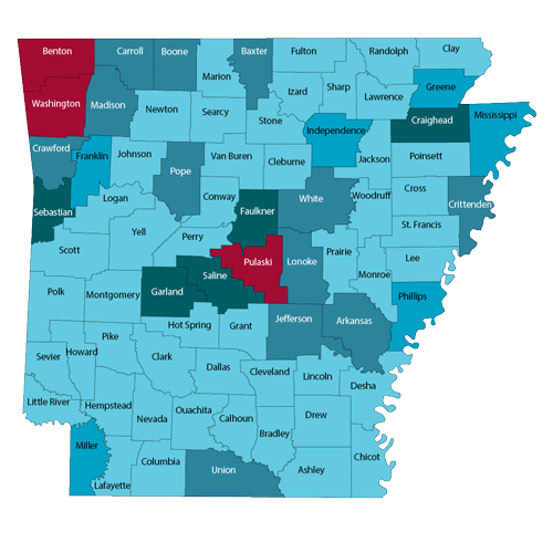 Enrollment by Arkansas County